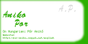 aniko por business card