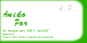 aniko por business card